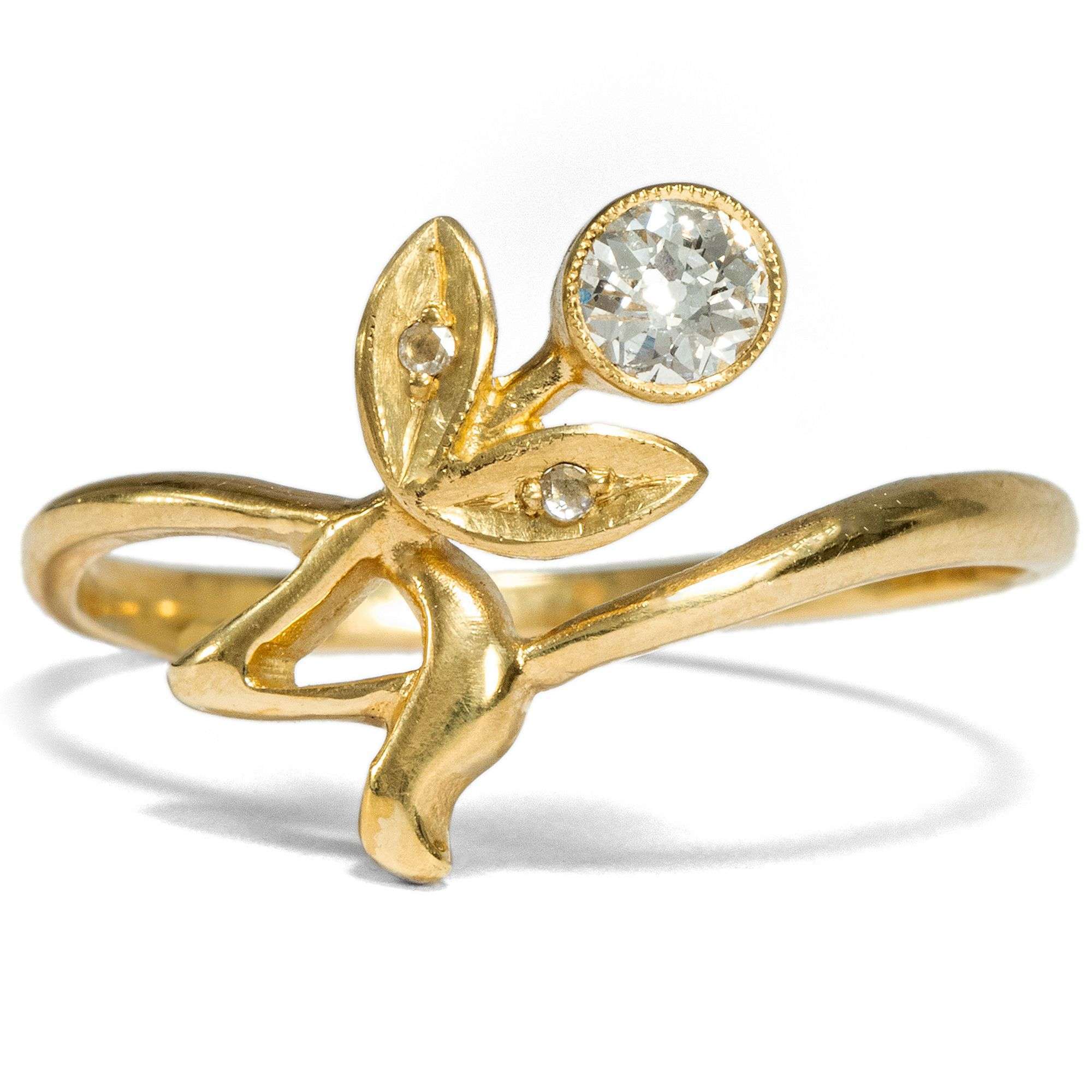 610547-hofer-antikschmuck-Goldring-in-Jugendstil-Formen-mit-Altschliff-Diamant-aus-unserer-Werkstatt-Fruehjahrserwachen_1