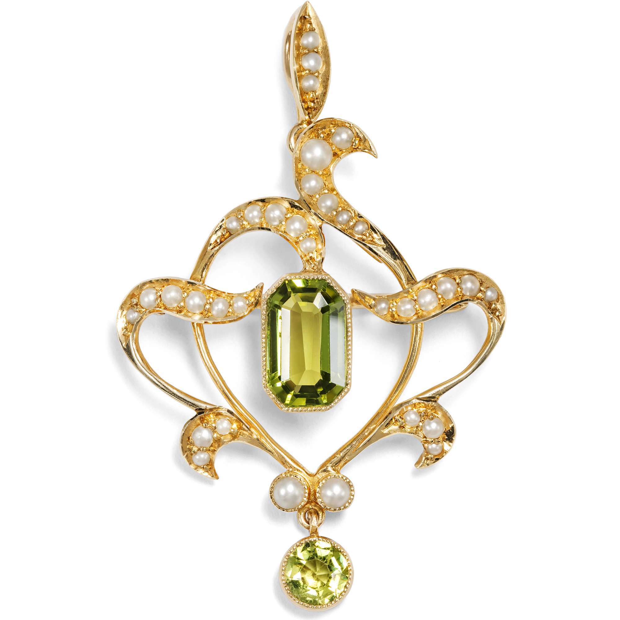 613258-hofer-antikschmuck-Britische-Anhaenger-Brosche-aus-Gold-mit-Peridot-und-Perlen-um-1900-Spring-has-Sprung_4