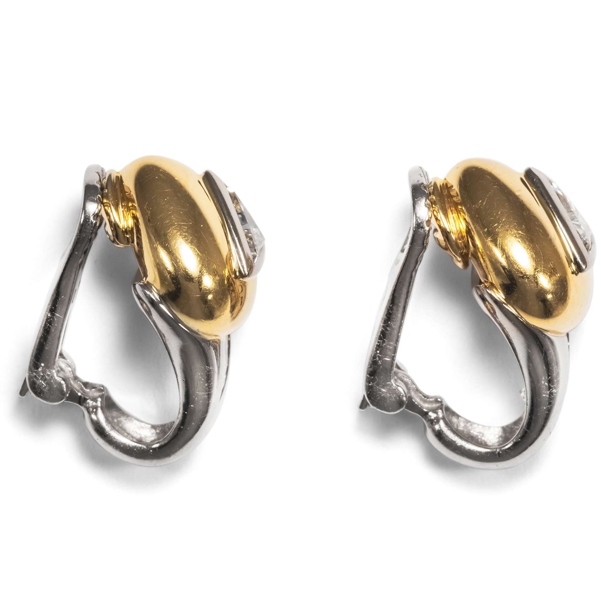 618396-hofer-antikschmuck-Edle-vintage-Ohrclips-mit-Diamanten-von-Werner-Zappe-Pforzheim-um-1995-Dreiecksbeziehung_2