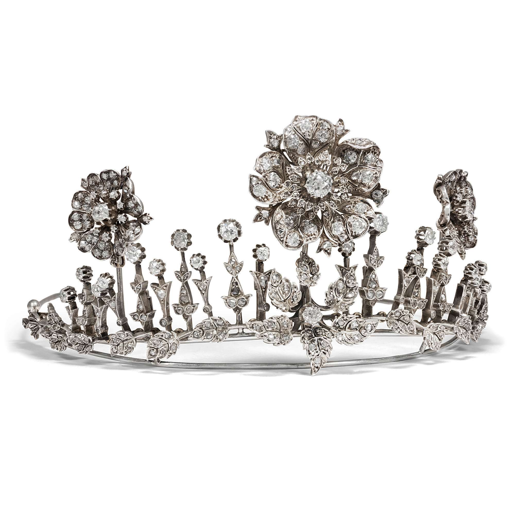 619705-hofer-antikschmuck-Wandelbares-antikes-Diadem-mit-Diamanten-in-Silber-um-1880-Im-Rosenhag