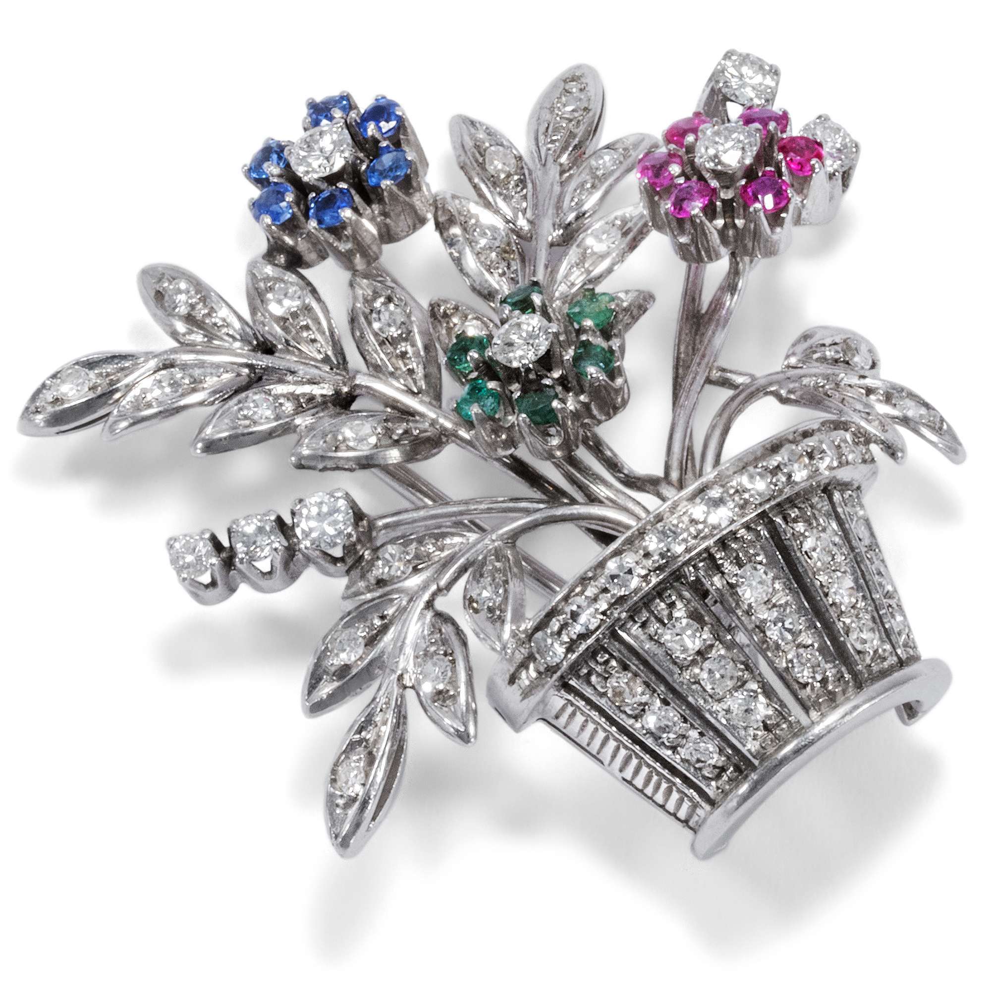 621985-hofer-antikschmuck-Edle-Weissgold-Brosche-mit-Rubine-Saphiren-Smaragden-und-Diamanten-um-1965-Blumige-Angelegenheit_2