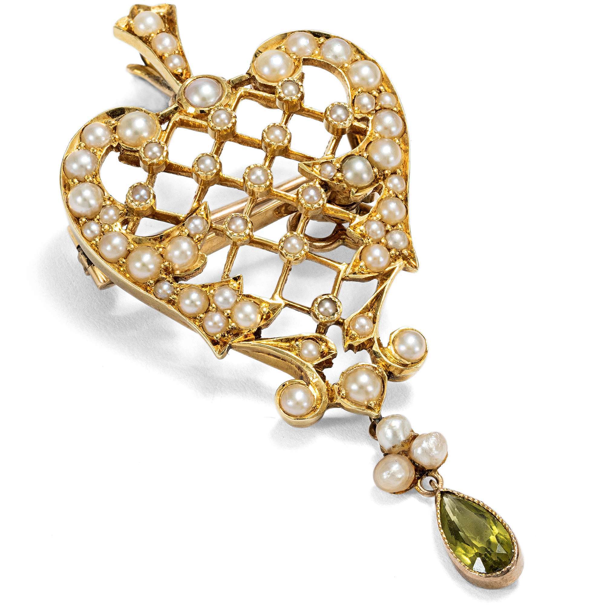 622703-hofer-antikschmuck-Antike-Anhaenger-Brosche-mit-Peridoten-und-Perlen-in-Gold-Grossbritannien-um-1900-Doppelt-haelt-besser_3