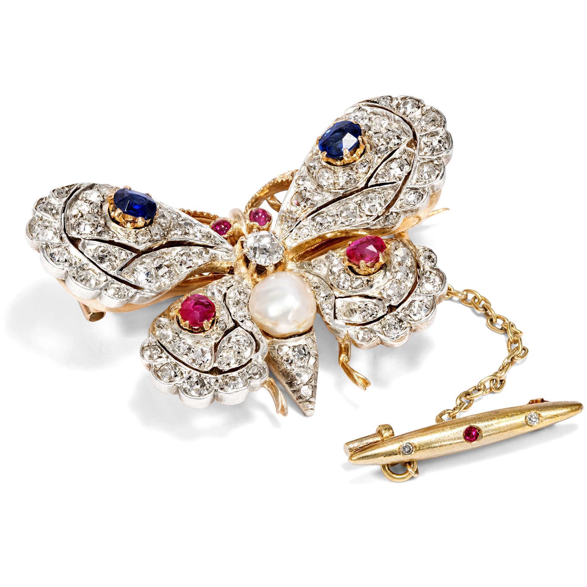624202-hofer-antikschmuck-Kostbarer-Schmetterling-mit-Naturperle-Rubinen-Saphiren-und-Diamanten-um-1890-Bunter-Falter_2