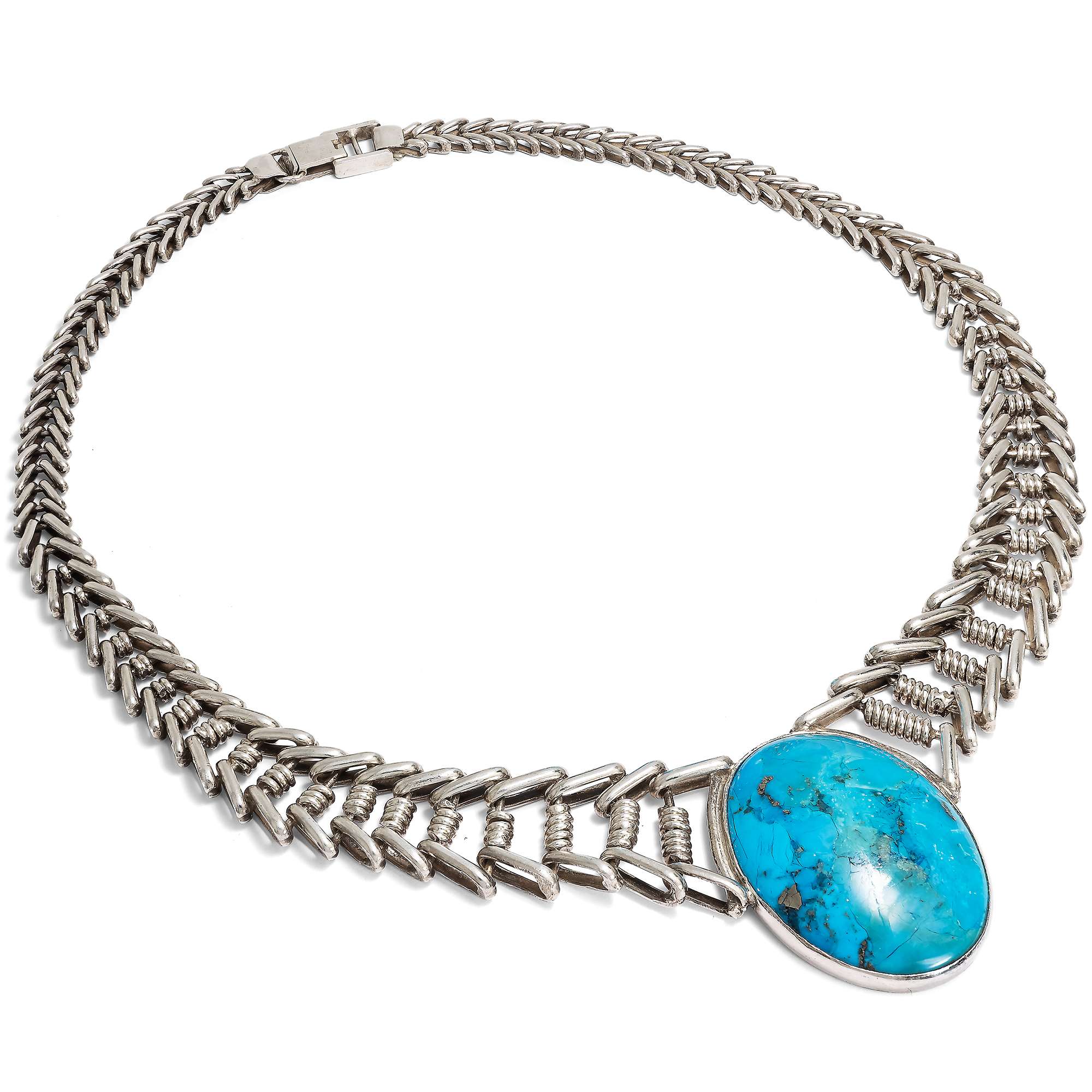 624439-hofer-antikschmuck-Eindrucksvolles-Set-aus-Collier-und-Armband-mit-Tuerkisen-in-Silber-USA-um-1980-Sleeping-Beauty_1
