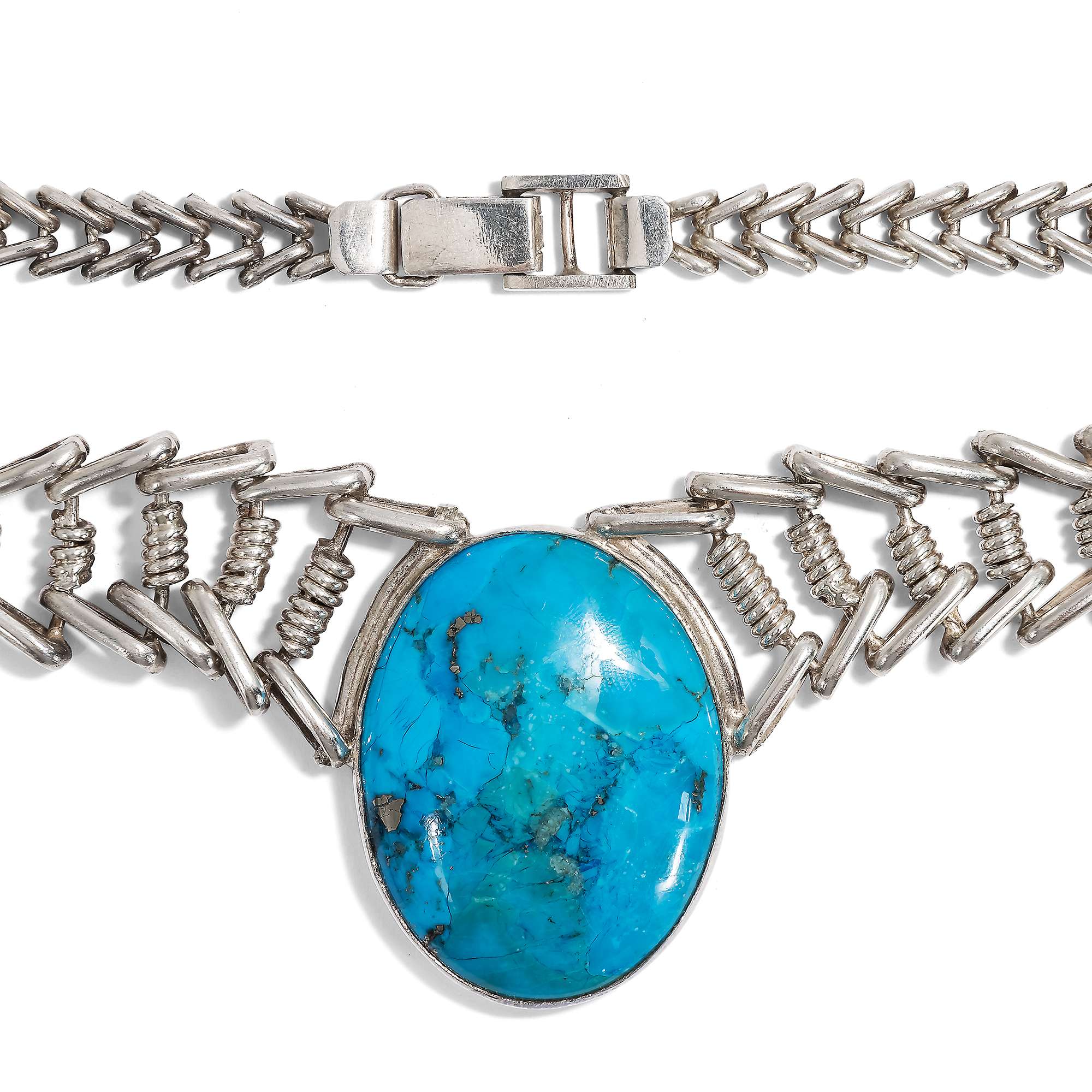 624439-hofer-antikschmuck-Eindrucksvolles-Set-aus-Collier-und-Armband-mit-Tuerkisen-in-Silber-USA-um-1980-Sleeping-Beauty_4