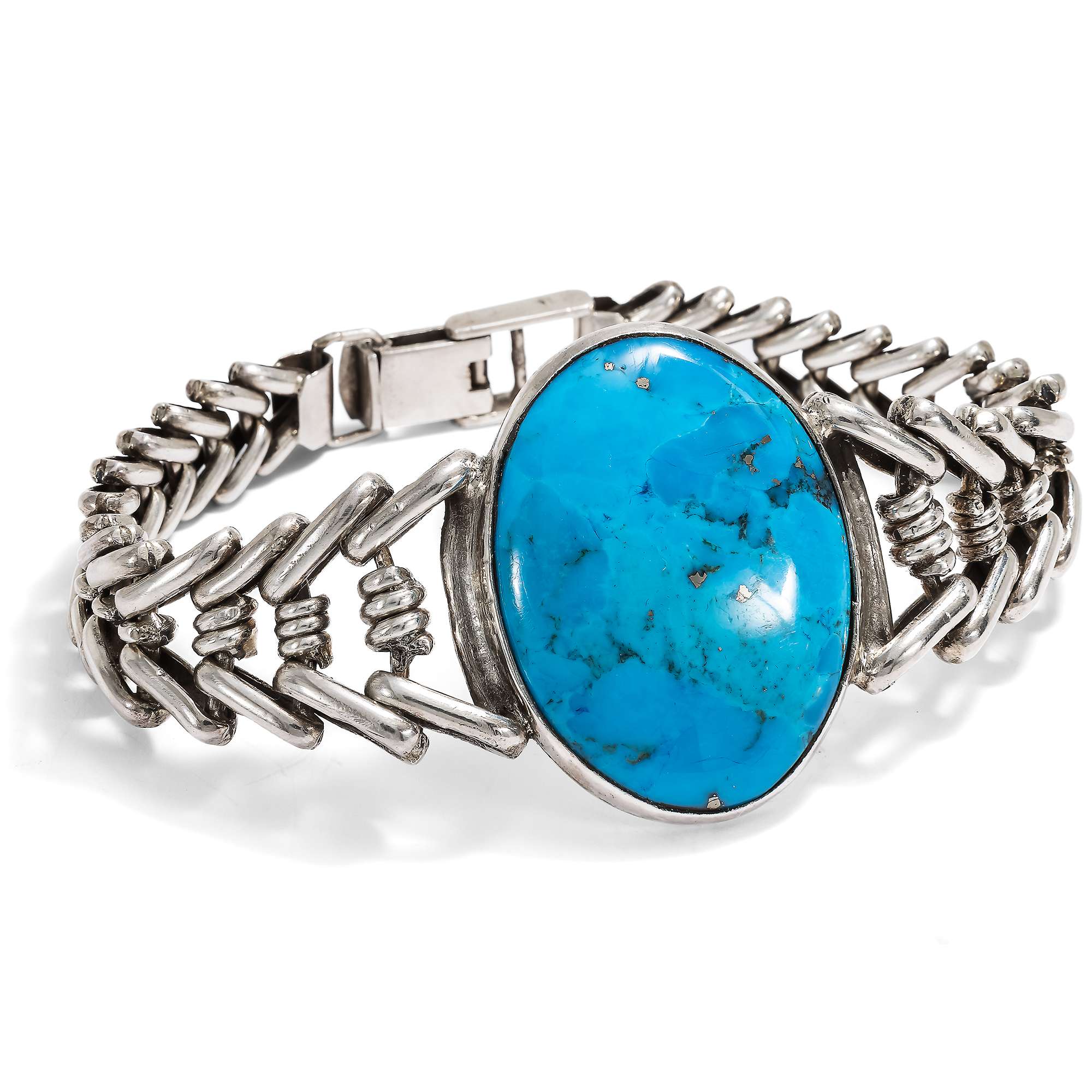 624439-hofer-antikschmuck-Eindrucksvolles-Set-aus-Collier-und-Armband-mit-Tuerkisen-in-Silber-USA-um-1980-Sleeping-Beauty_5