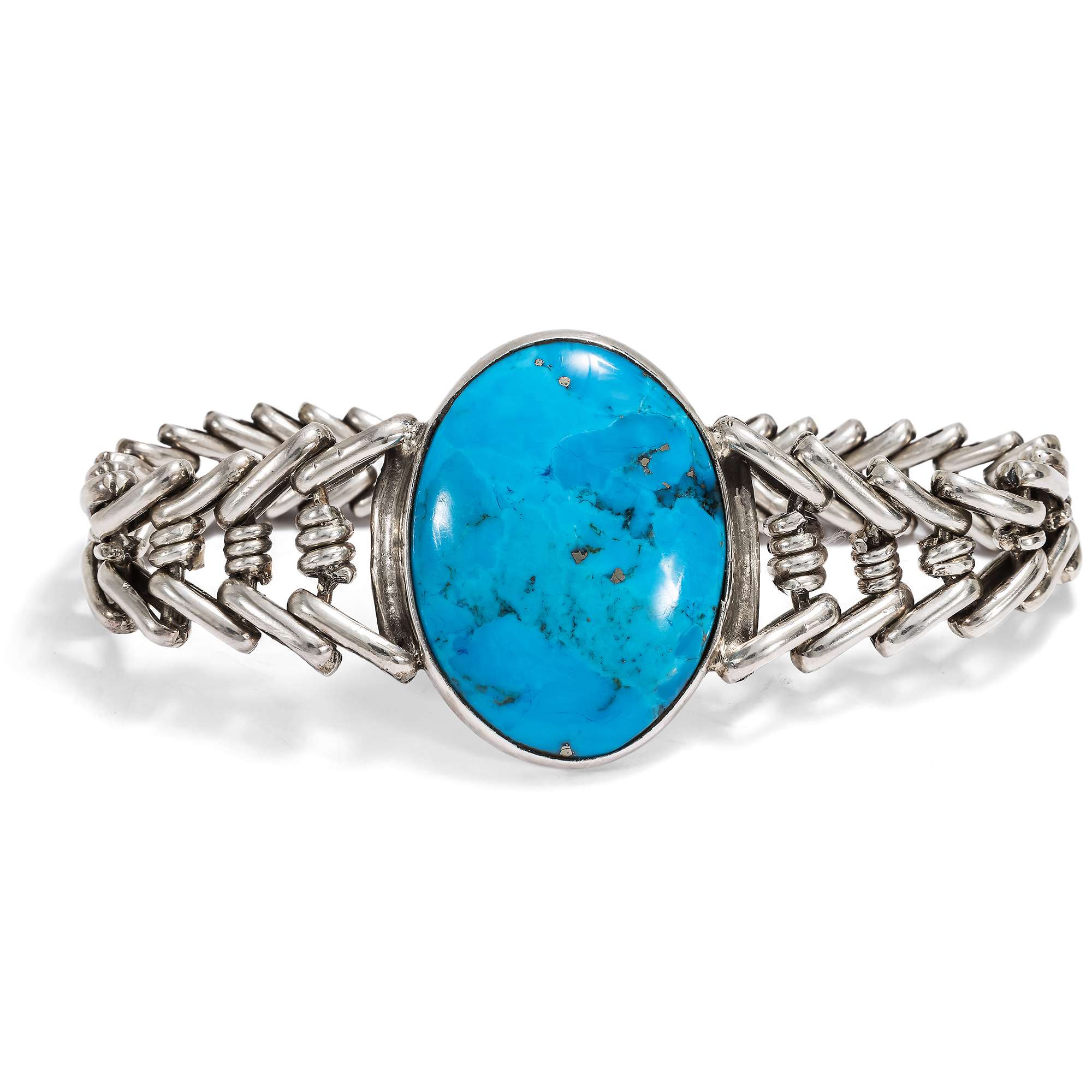 624439-hofer-antikschmuck-Eindrucksvolles-Set-aus-Collier-und-Armband-mit-Tuerkisen-in-Silber-USA-um-1980-Sleeping-Beauty_6