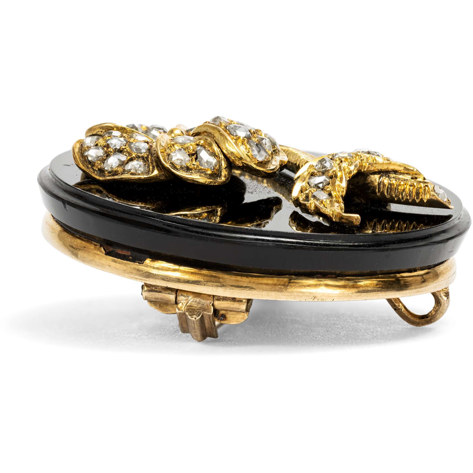 624546-hofer-antikschmuck-Ungewoehnliche-Demi-Parure-mit-diamanten-Veilchen-auf-Onyx-um-1875-Denk-an-mich_3