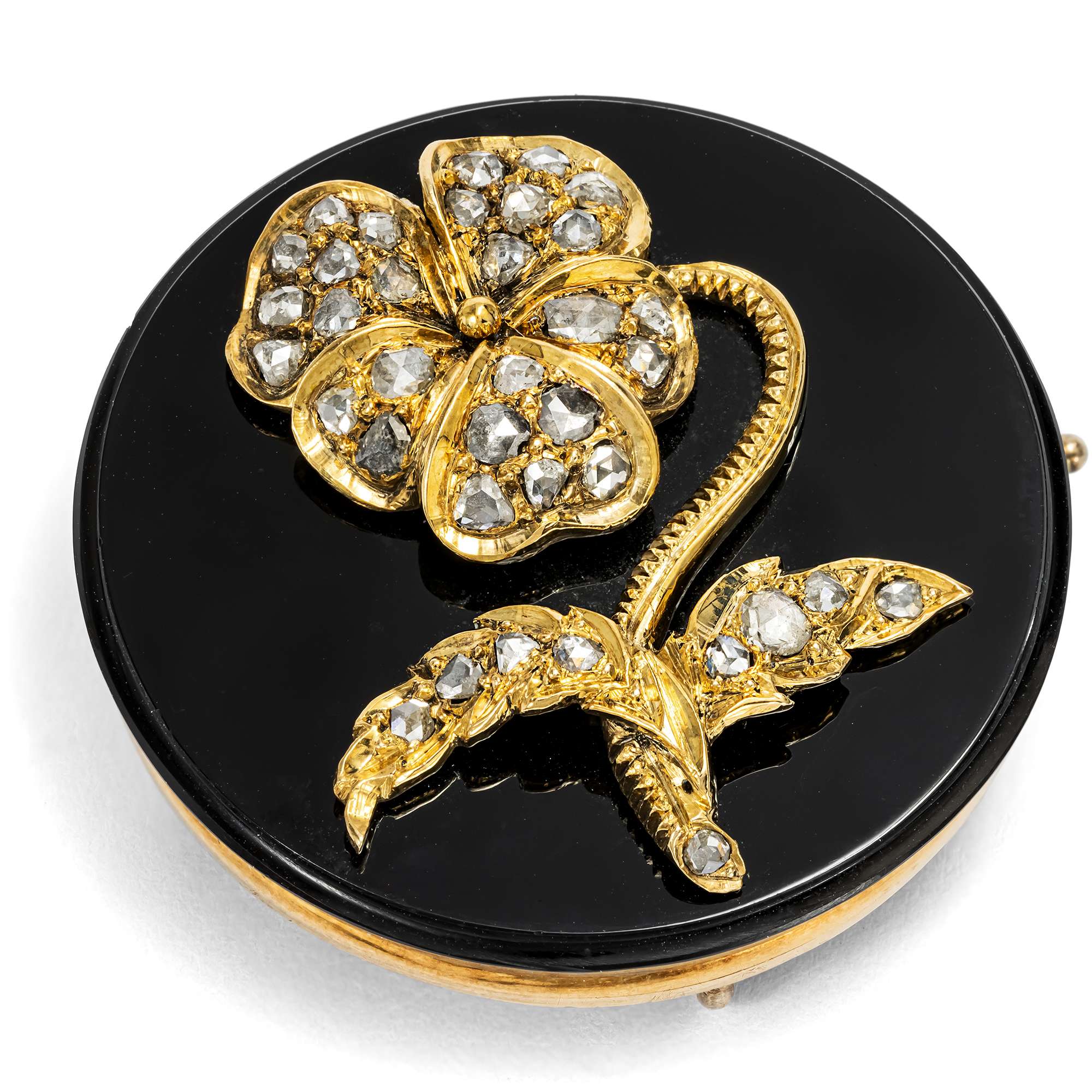 624546-hofer-antikschmuck-Ungewoehnliche-Demi-Parure-mit-diamanten-Veilchen-auf-Onyx-um-1875-Denk-an-mich_9