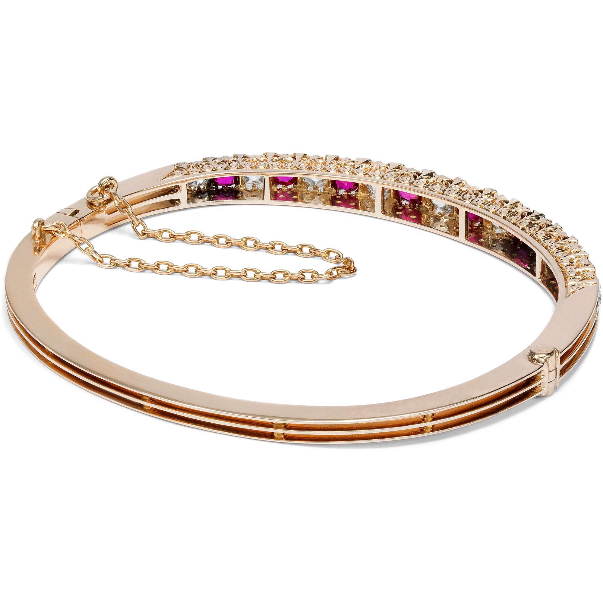 624599-hofer-antikschmuck-Antiker-Armreif-mit-Rubinen-und-Diamanten-in-roetlichem-Gold-um-1895-Der-Abend-naht-_4