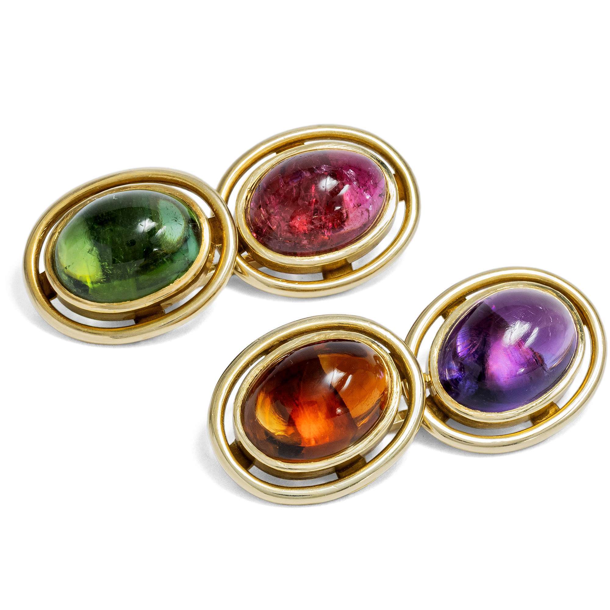 625480-hofer-antikschmuck-Edle-Manschettenknoepfe-mit-Amethyst-Citrin-und-zwei-Turmalinen-in-Gold-um-1955-Farbtupfer-fuers-Hemd_1