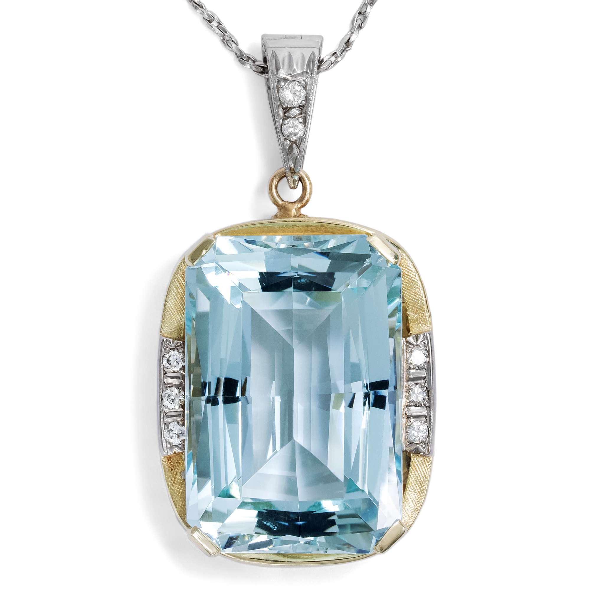 625655-hofer-antikschmuck-Strahlender-Midcentury-Anhaenger-mit-Aquamarin-und-Diamanten-in-Gold-um-1960-Tropical-Blue