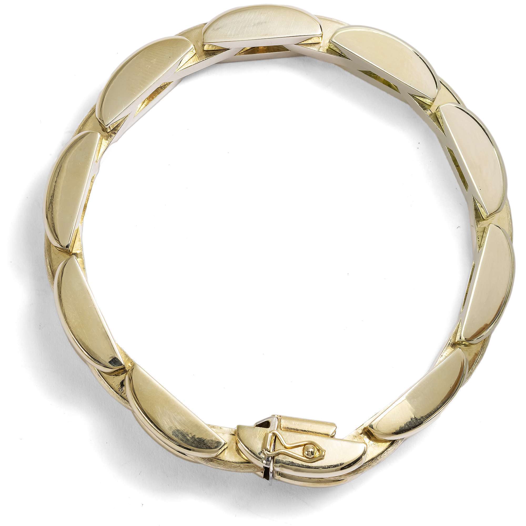 626083-hofer-antikschmuck-Prachtvolles-vintage-Backstein-Armband-aus-Gold-Italien-um-1960-Goldenes-Mauerwerk-_5