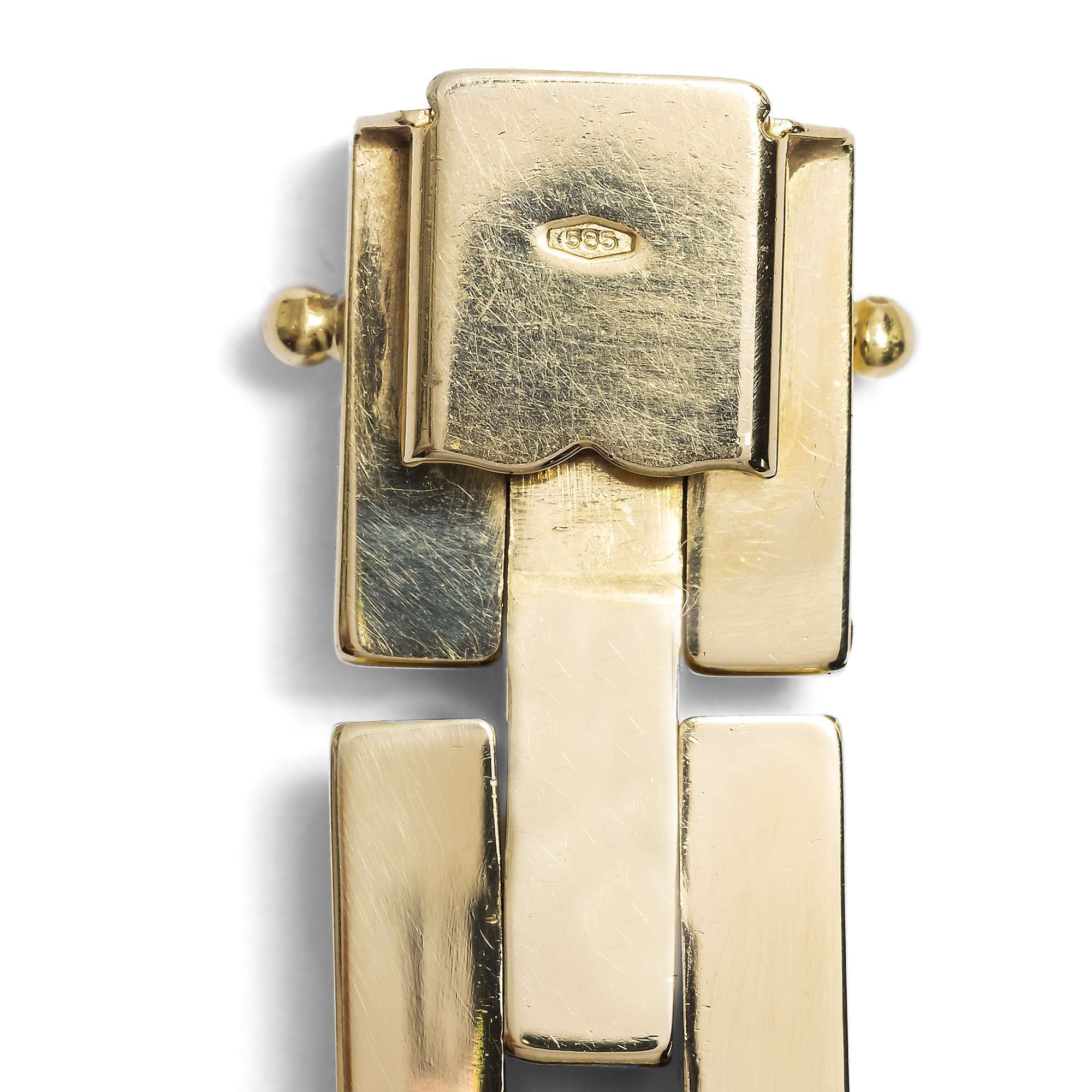 626083-hofer-antikschmuck-Prachtvolles-vintage-Backstein-Armband-aus-Gold-Italien-um-1960-Goldenes-Mauerwerk-_6