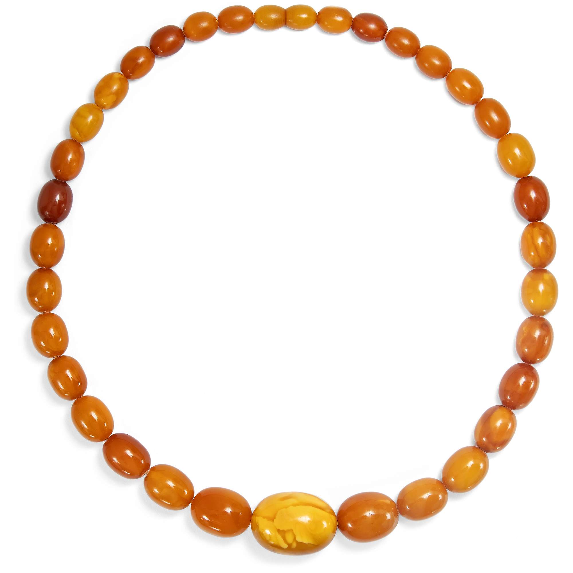 626096-hofer-antikschmuck-Antikes-Collier-aus-Butterscotch-Naturbernstein-Koenigsberg-um-1930-Urzeitliches-Sonnenlicht