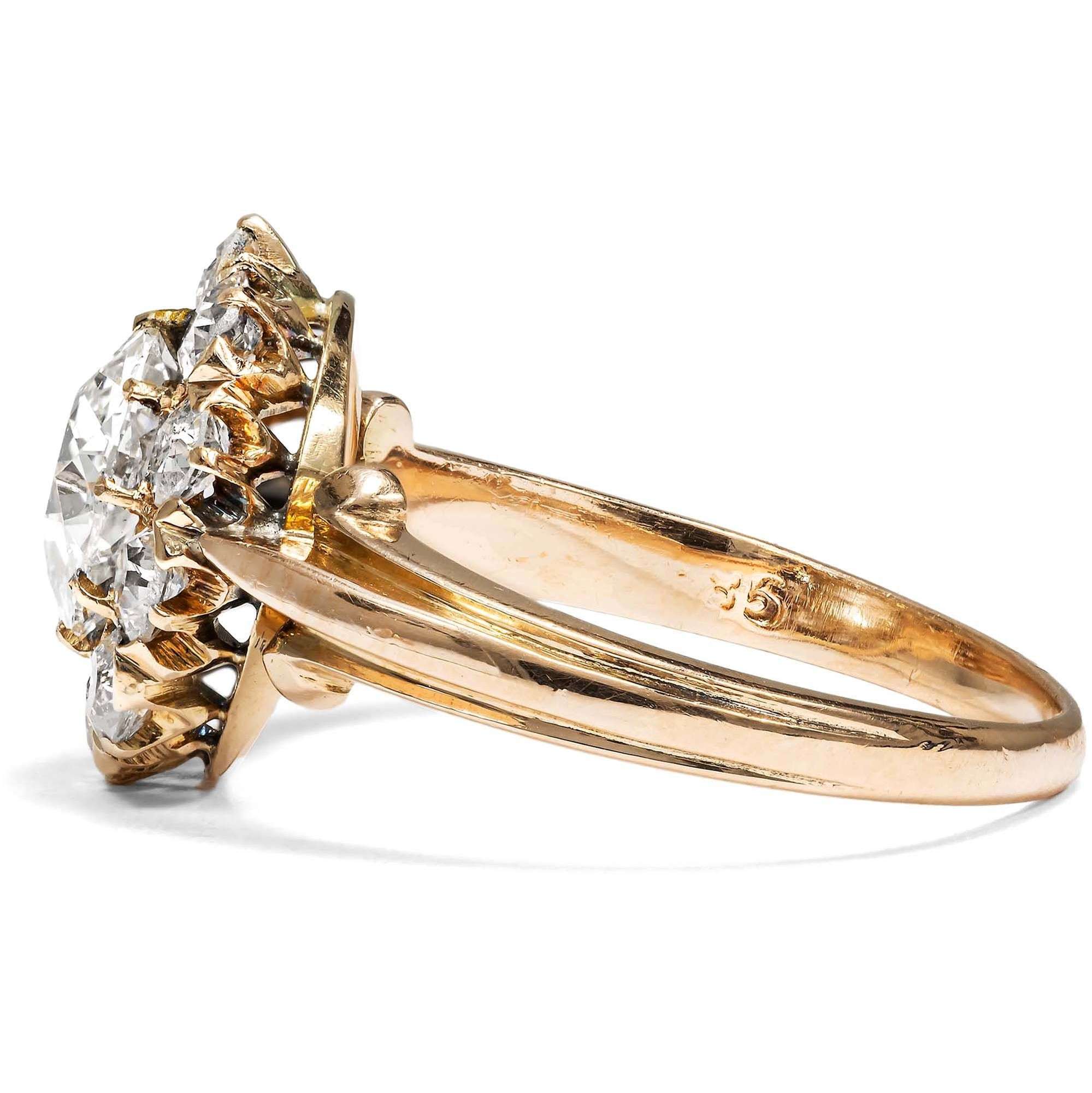 626167-hofer-antikschmuck-Kostbarer-Entourage-Ring-mit-Diamanten-im-Altschliff-in-Rosegold-um-1890-Bluete-aus-Licht_3