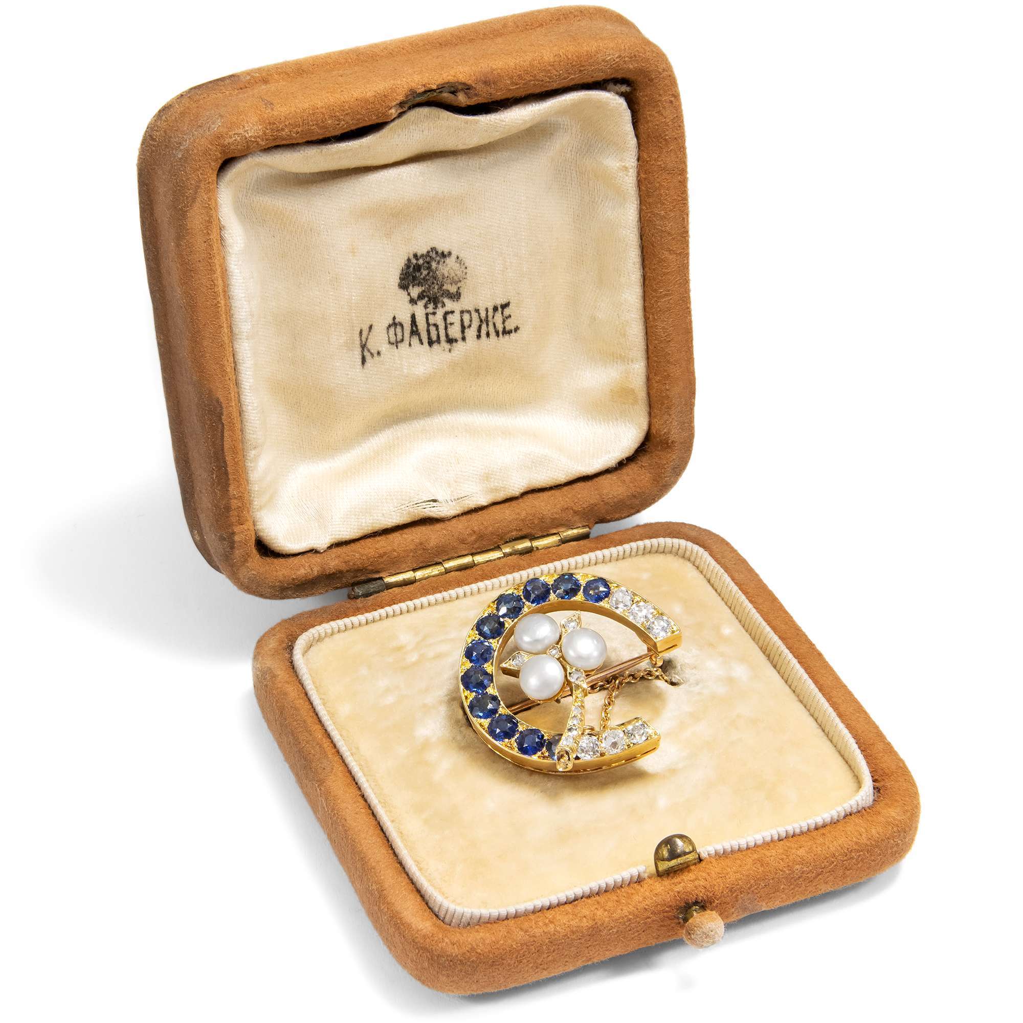 626492-hofer-antikschmuck-Antike-russische-Hufeisen-Brosche-mit-Saphiren-Diamanten-und-Perlen-um-1895-Gluecksbote