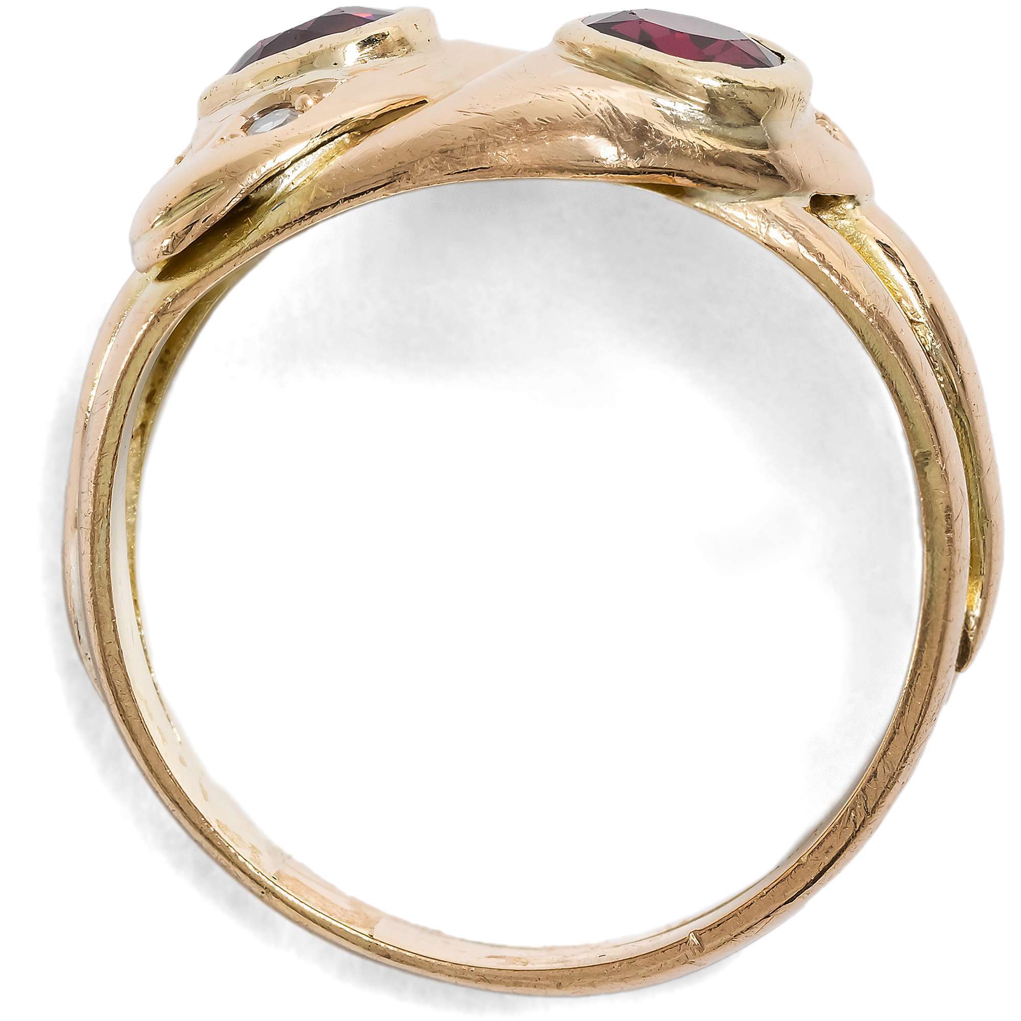 626601-hofer-antikschmuck-Antiker-Schlangenring-aus-Gold-mit-Granaten-und-Diamanten-England-um-1910-Ewiglich-Umschlungen_2
