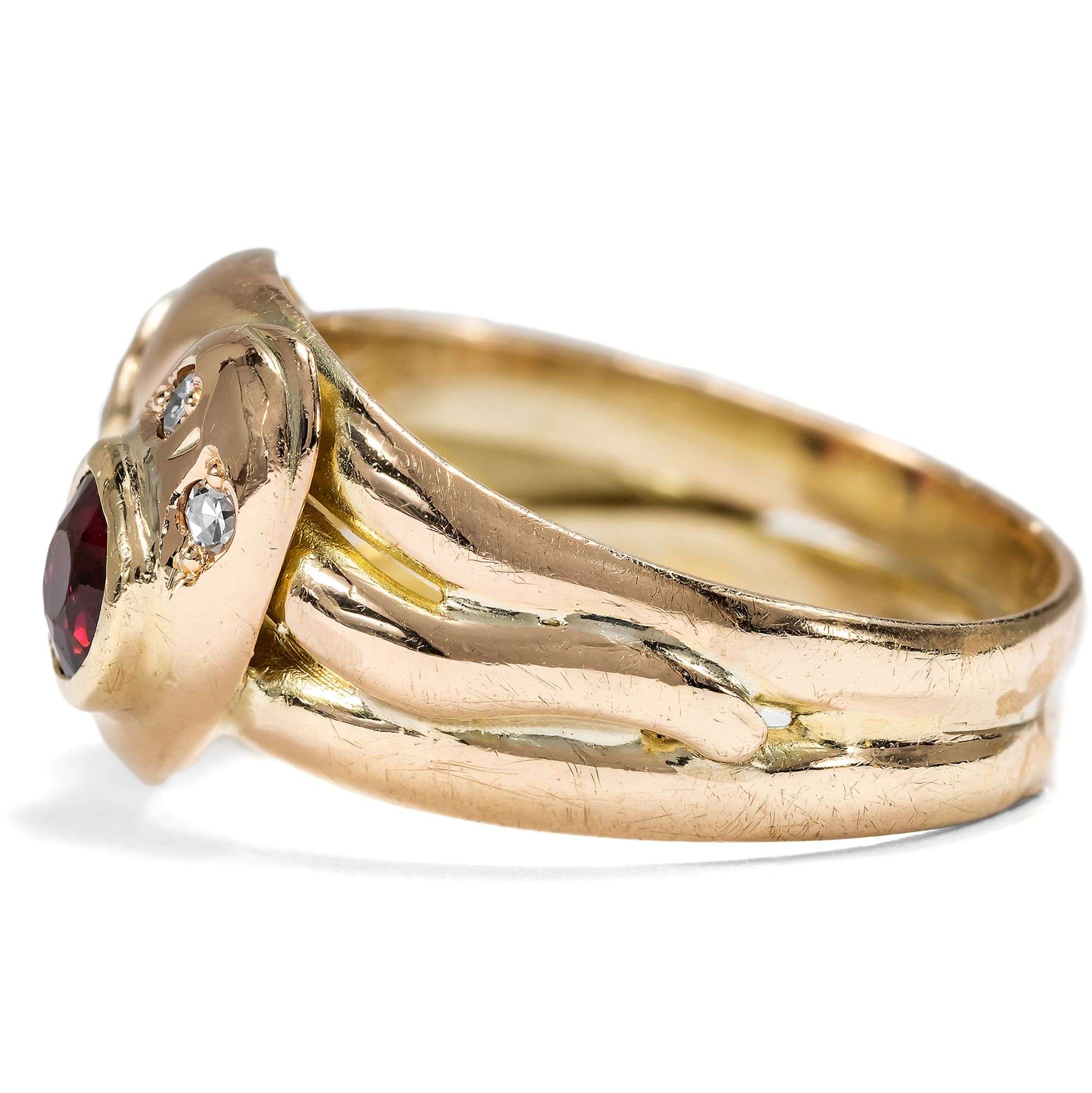 626601-hofer-antikschmuck-Antiker-Schlangenring-aus-Gold-mit-Granaten-und-Diamanten-England-um-1910-Ewiglich-Umschlungen_4