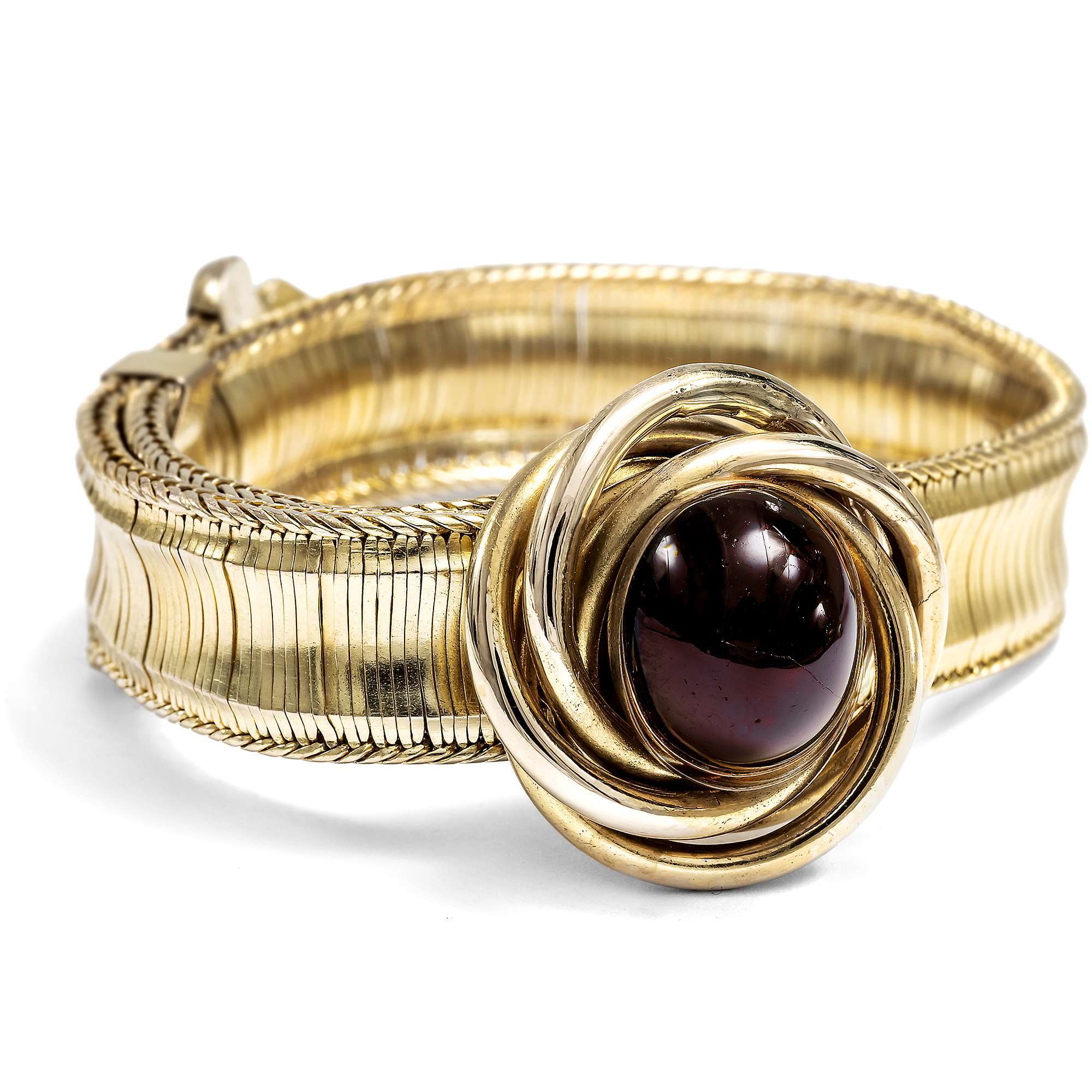 626667-hofer-antikschmuck-Viktorianisches-Armband-aus-Gold-mit-Granatcabochons-um-1850-The-Romantic-Period