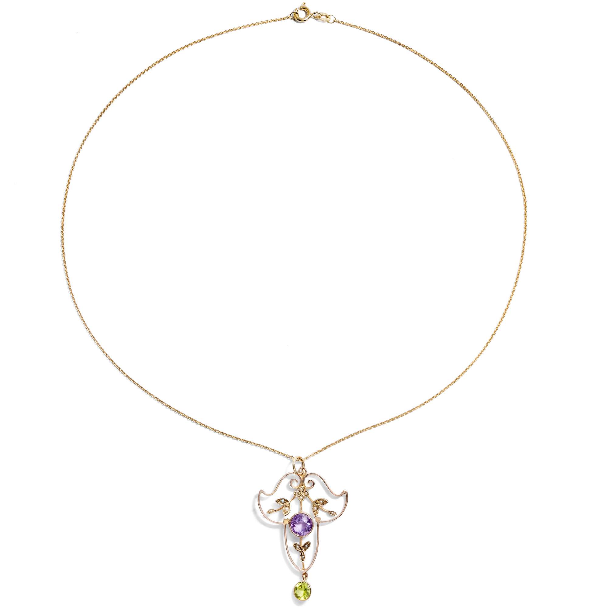 626723-hofer-antikschmuck-Antiker-Suffragetten-Anhaenger-aus-Gold-mit-Amethyst-und-Peridot-England-1910-Taten-statt-Worte_2