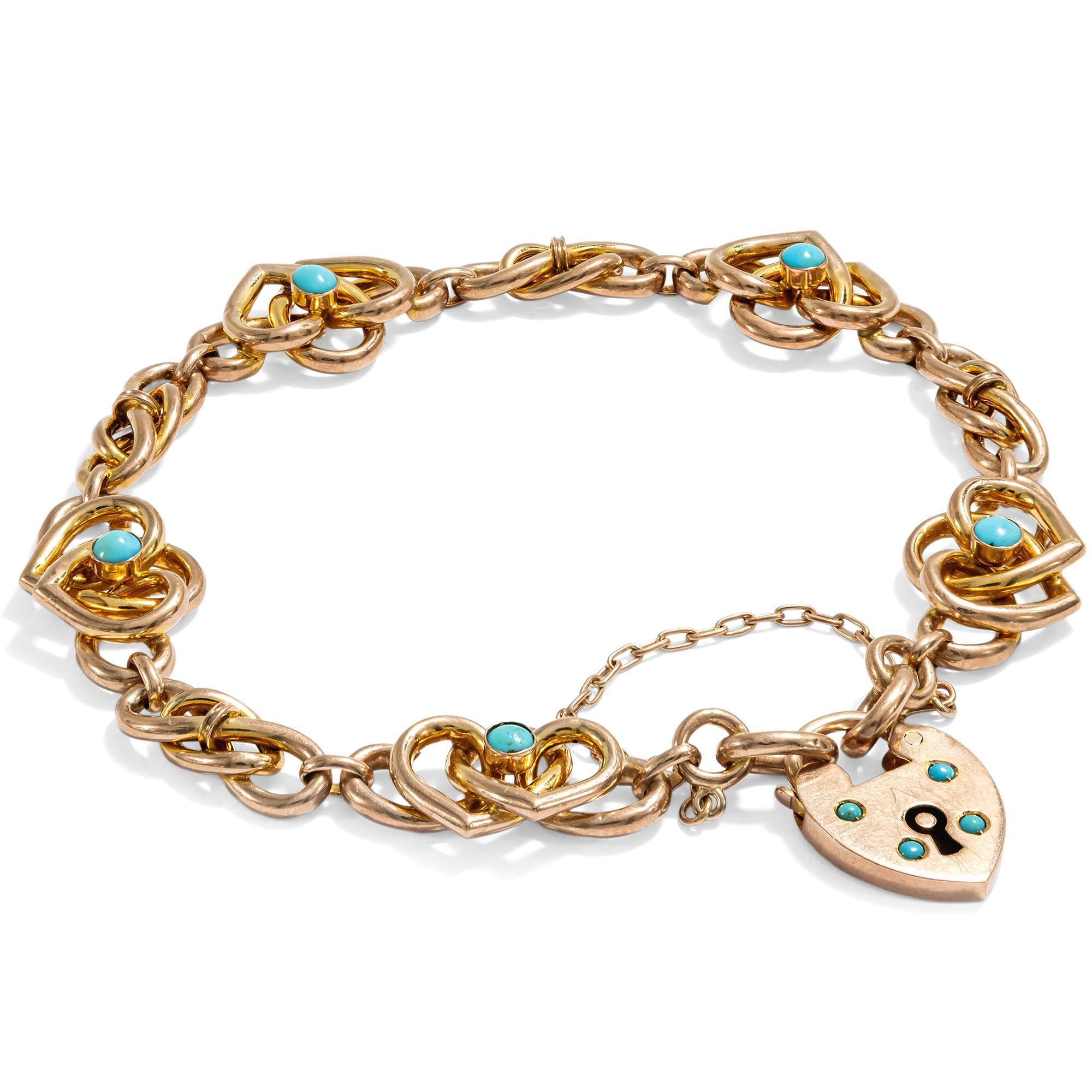 626954-hofer-antikschmuck-Romantisches-Armband-mit-Tuerkisen-in-Gold-England-um-1900-Vergiss-mein-nicht-_1