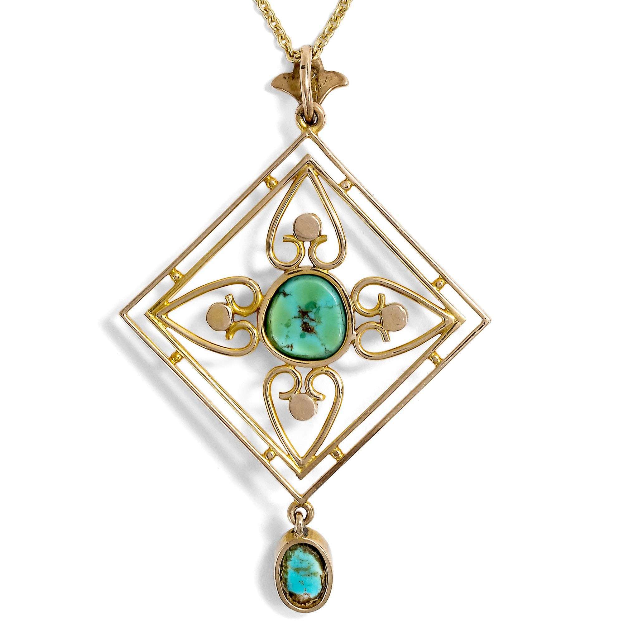 627010-hofer-antikschmuck-Filigraner-Anhaenger-mit-Tuerkisen-und-Perlen-in-zweifarbigem-Gold-England-um-1900-Forget-me-not_4