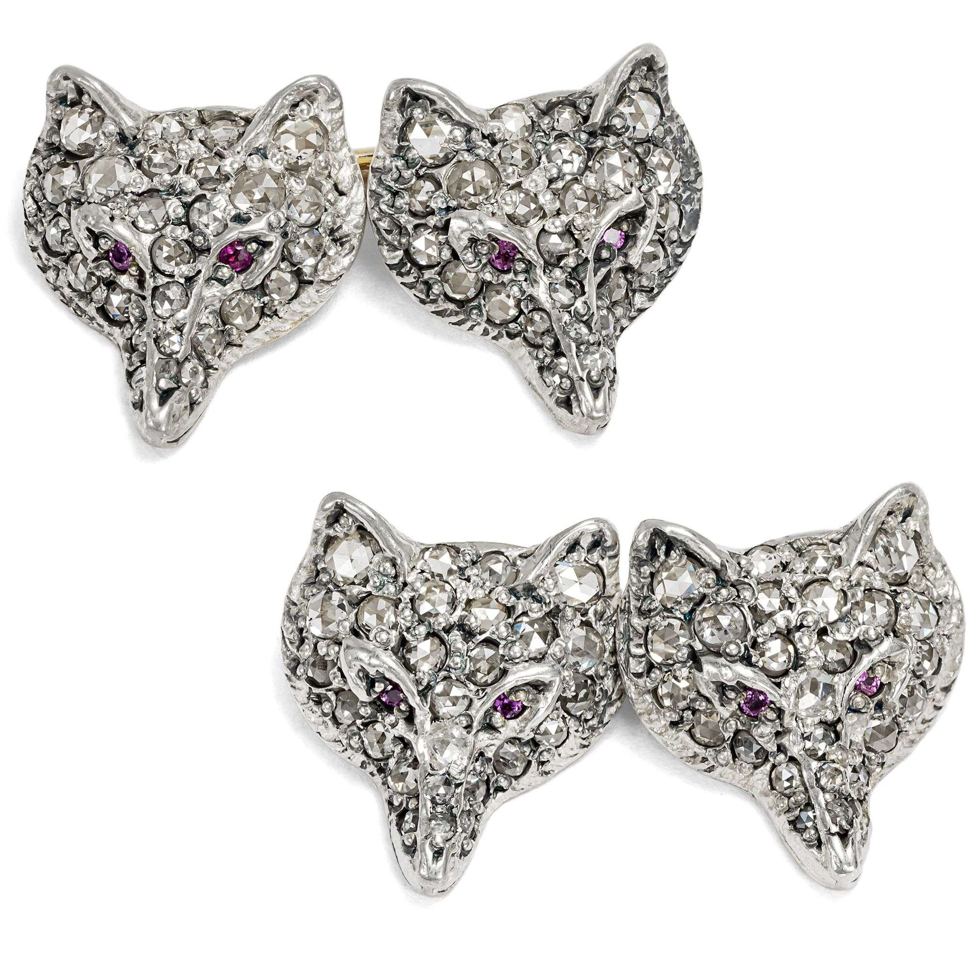 627019-hofer-antikschmuck-Wunderbare-Diamant-Manschettenknoepfe-im-viktorianischen-Stil-Grossbritannien-um-1960-The-Quick-Diamond-Fox_2