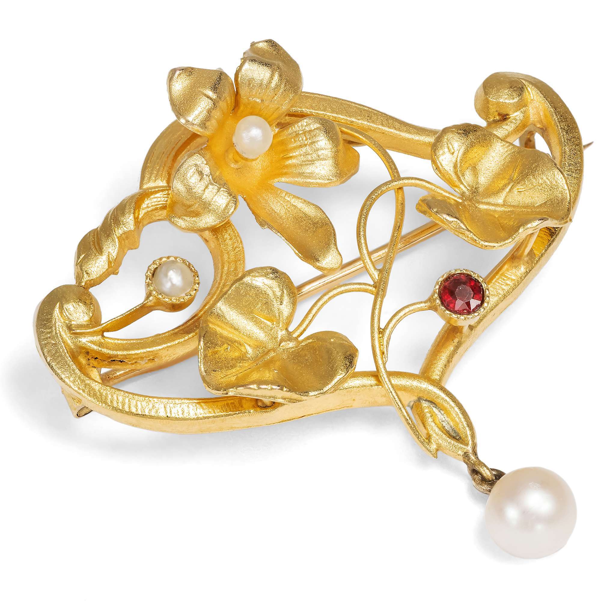 627061-hofer-antikschmuck-Florale-Jugendstil-Brosche-mit-Granat-und-Perlen-in-Gold-Paris-um-1900-Knospe-Bluete-Frucht_3
