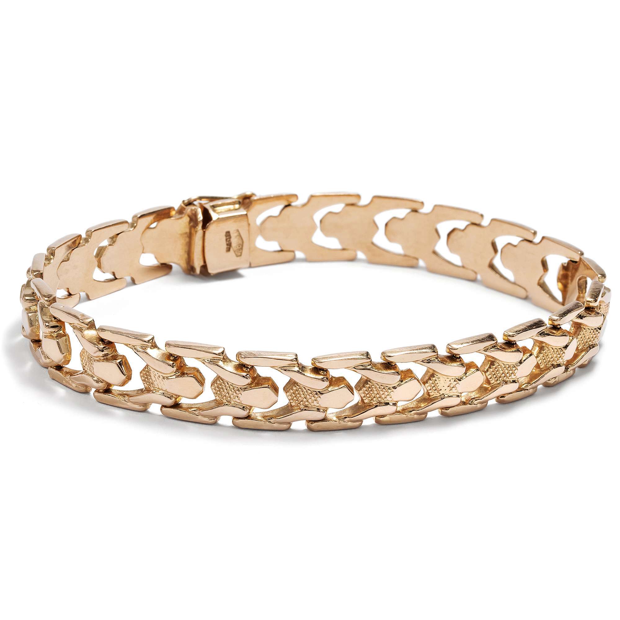 627224-hofer-antikschmuck-Schoenes-vintage-Armband-aus-hochkaraetigem-Rosegold-Vicenza-um-1960-Oro-Italiano