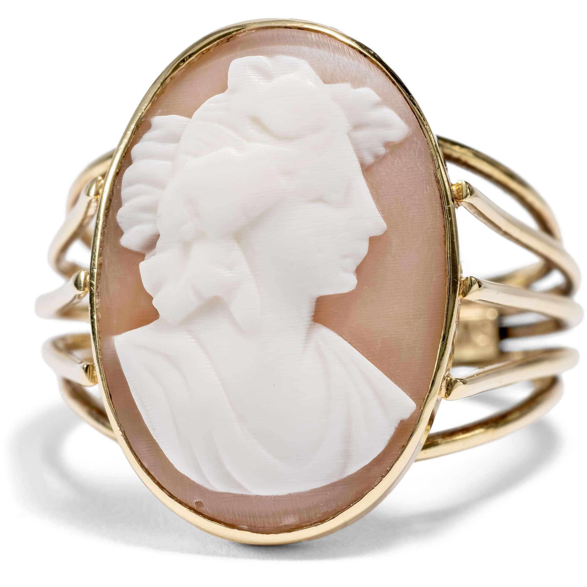 627297-hofer-antikschmuck-Goldener-Ring-mit-aelterer-Muschelgemme-einer-Bacchantin-in-Gold-um-1880-1960-Rauschende-Feste-wilde-Gelage_4