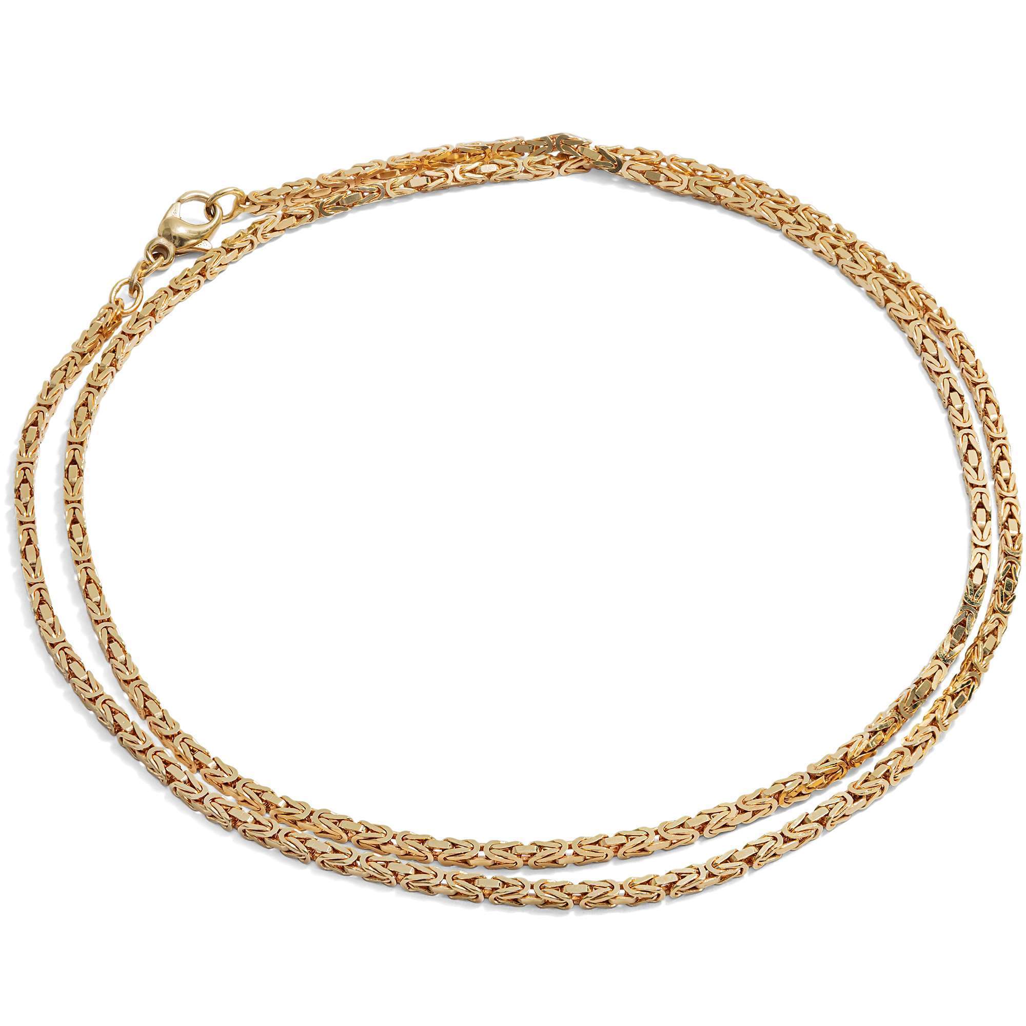 627517-hofer-antikschmuck-Vintage-Koenigskette-aus-roetlichem-Gold-Moensheim-um-1980-An-die-Kette-gelegt_3