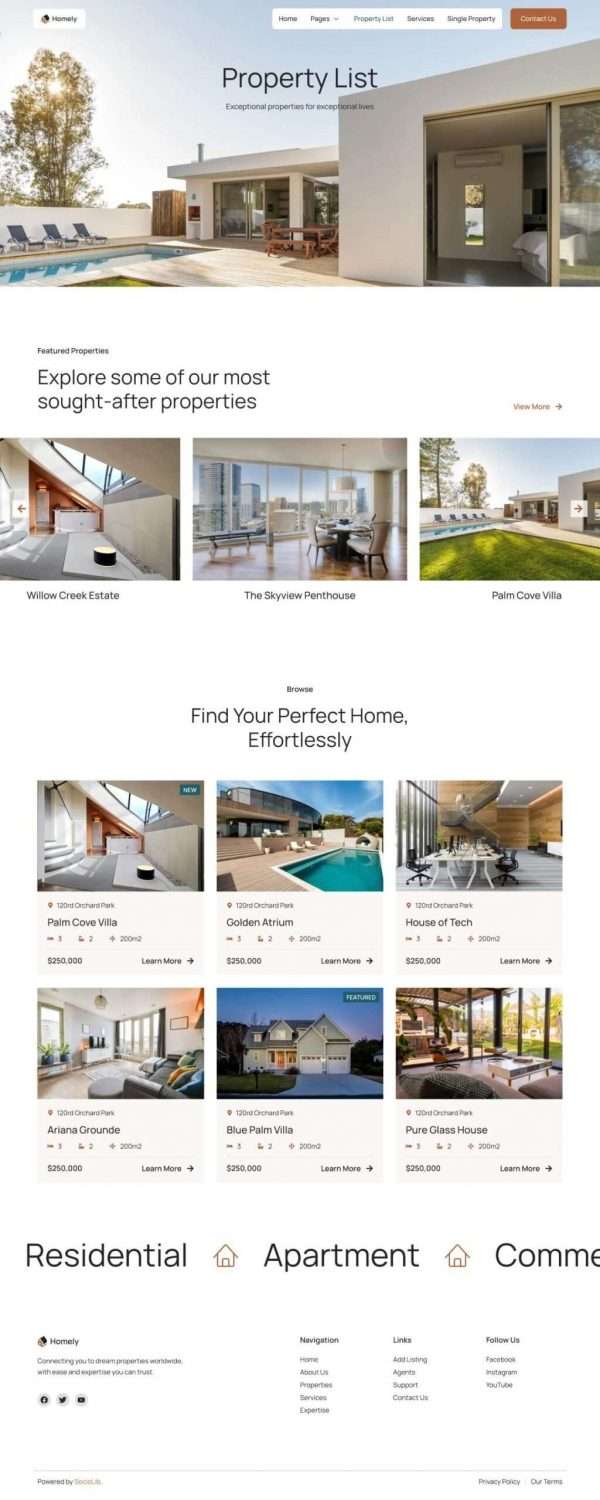 Homely - Real Estate & Property Listing Elementor Template Kit