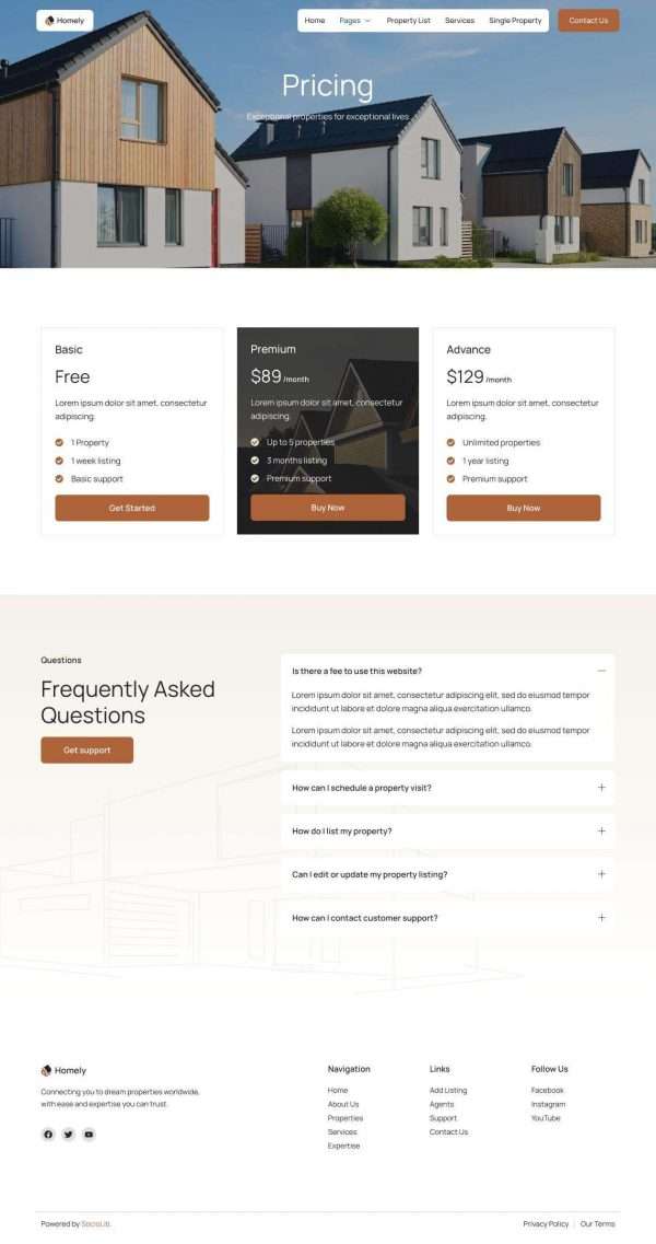 Homely - Real Estate & Property Listing Elementor Template Kit