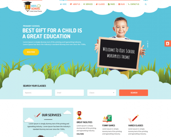 Kindergarten Education WordPress Theme