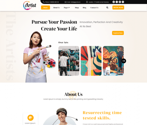 654654.png Artist Portfolio WordPress Theme